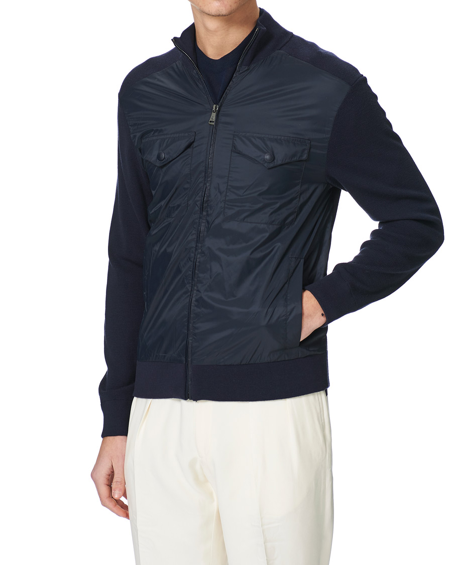 Mies | Puserot | Ralph Lauren Purple Label | Hybrid Zip Sweater Classic Navy