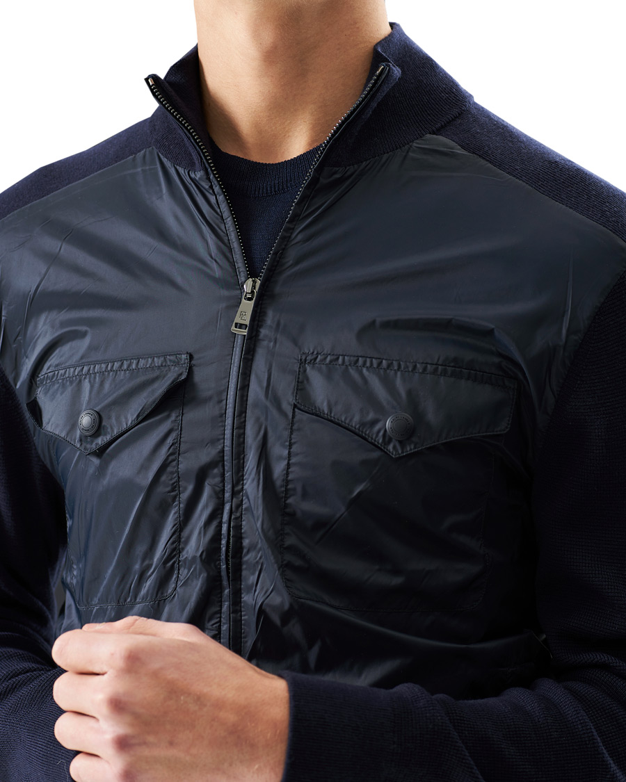 Mies | Puserot | Ralph Lauren Purple Label | Hybrid Zip Sweater Classic Navy