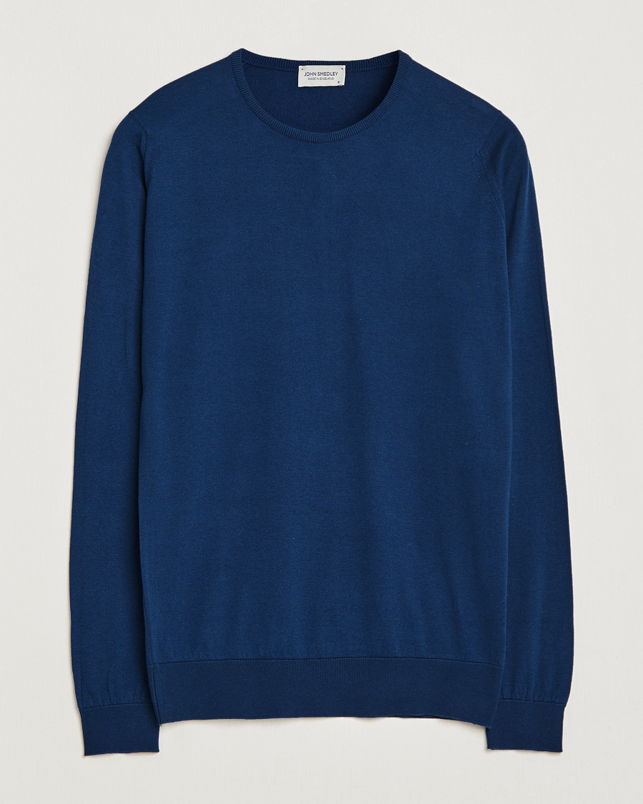 Mies | Puserot | John Smedley | Hatfield Sea Island Crew Neck Indigo