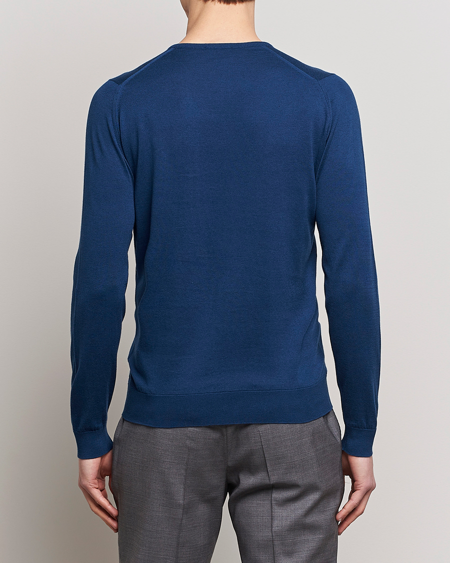 Mies | Puserot | John Smedley | Hatfield Sea Island Crew Neck Indigo
