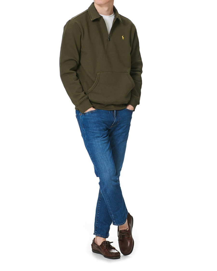 Mies | Puserot | Polo Ralph Lauren | Graphic Fleece Half Zip Sweater Defender Green