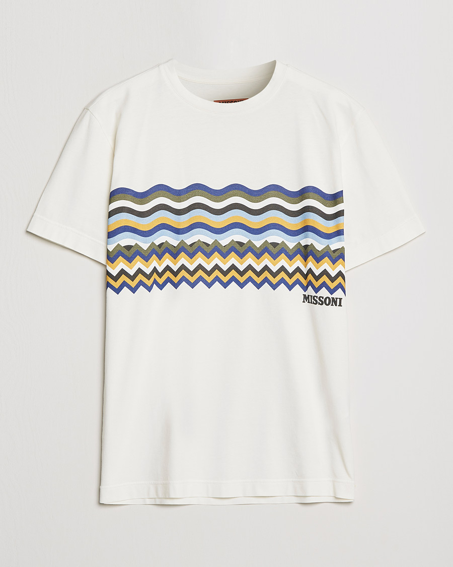 Mies | T-paidat | Missoni | Zig Zag Onda T-Shirt White