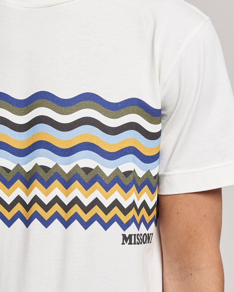 Mies | T-paidat | Missoni | Zig Zag Onda T-Shirt White
