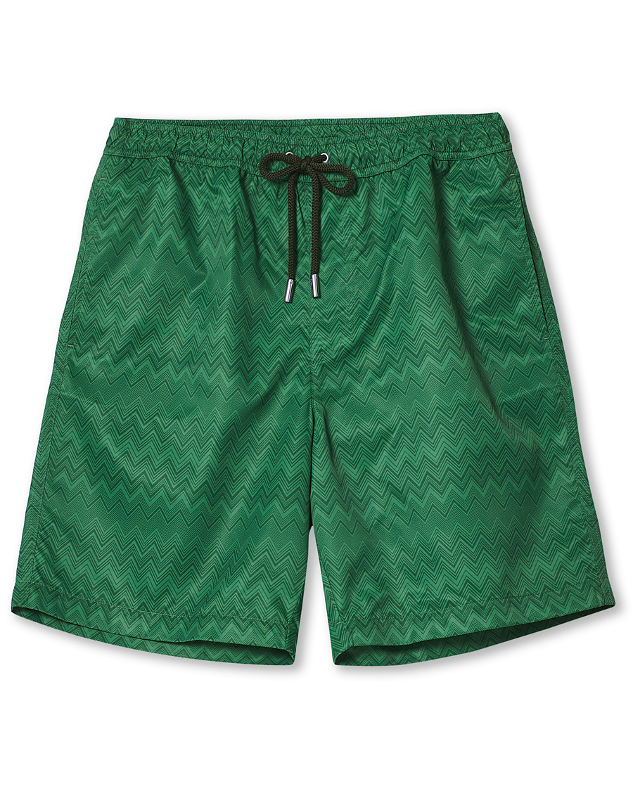 Mies | Uimahousut | Missoni | Tonal Zig Zag Swim Shorts Dark Green
