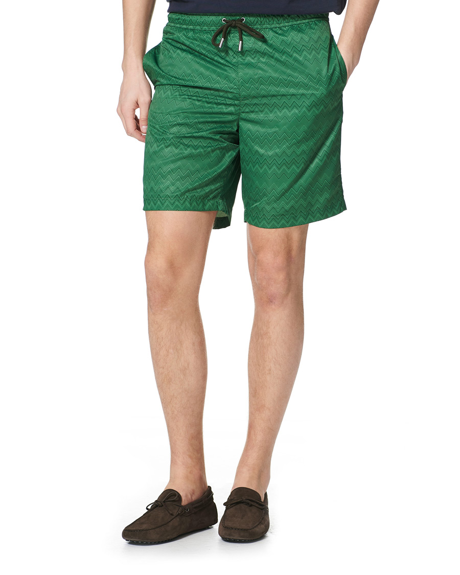 Mies | Uimahousut | Missoni | Tonal Zig Zag Swim Shorts Dark Green