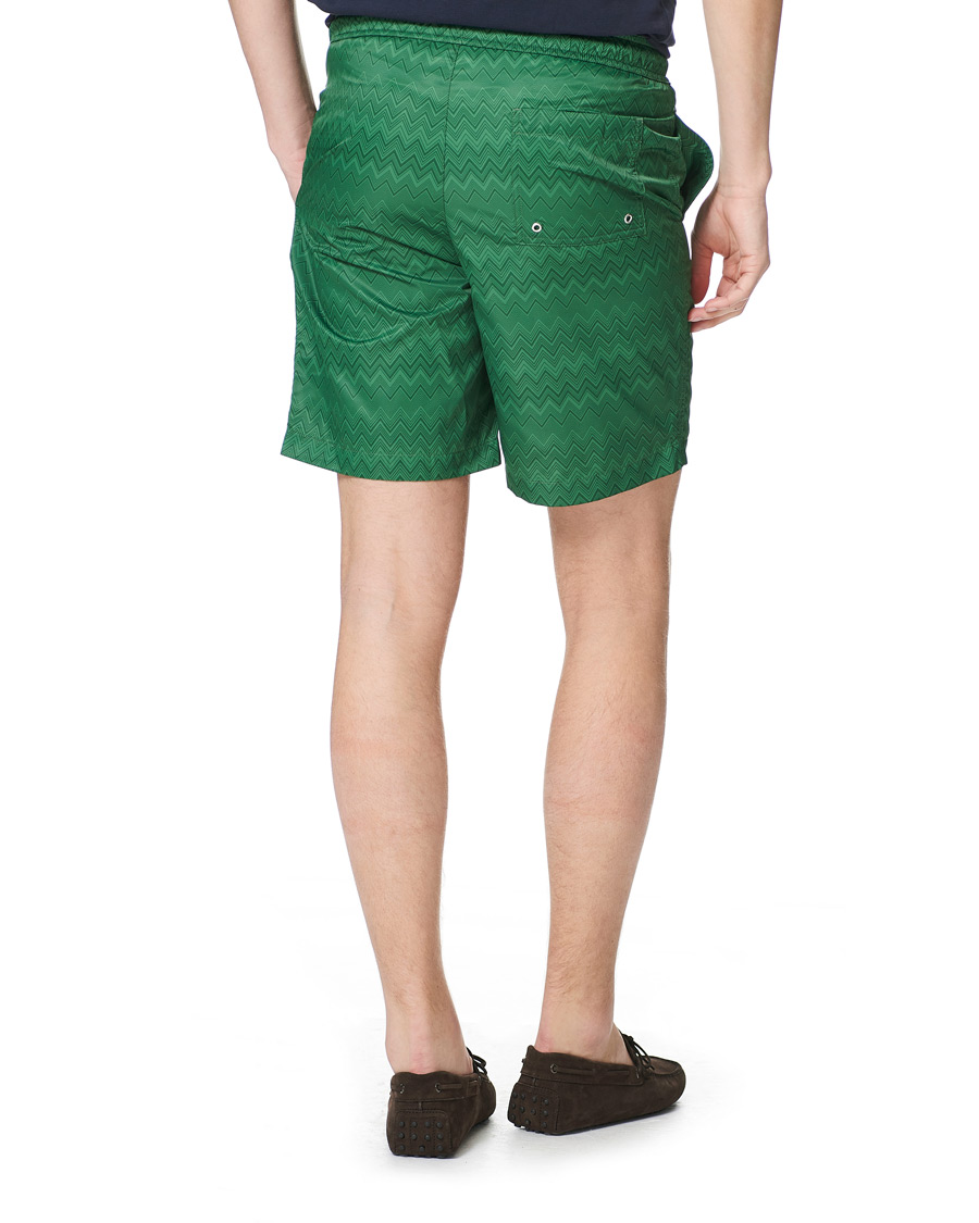 Mies | Uimahousut | Missoni | Tonal Zig Zag Swim Shorts Dark Green