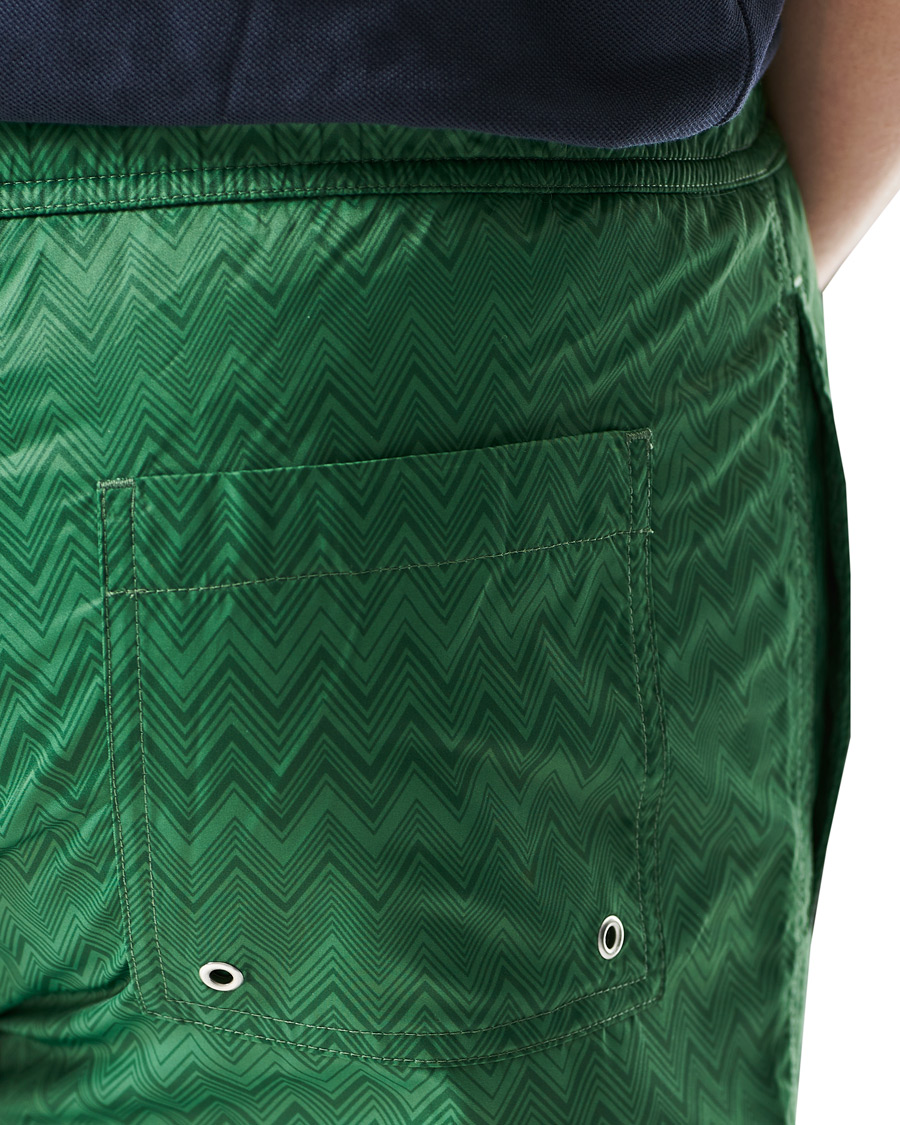 Mies | Uimahousut | Missoni | Tonal Zig Zag Swim Shorts Dark Green