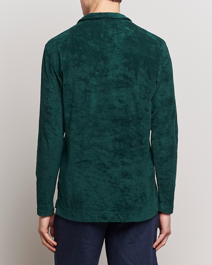 Mies | Puserot | Orlebar Brown | Terry Long Sleeve Polo Racing Green
