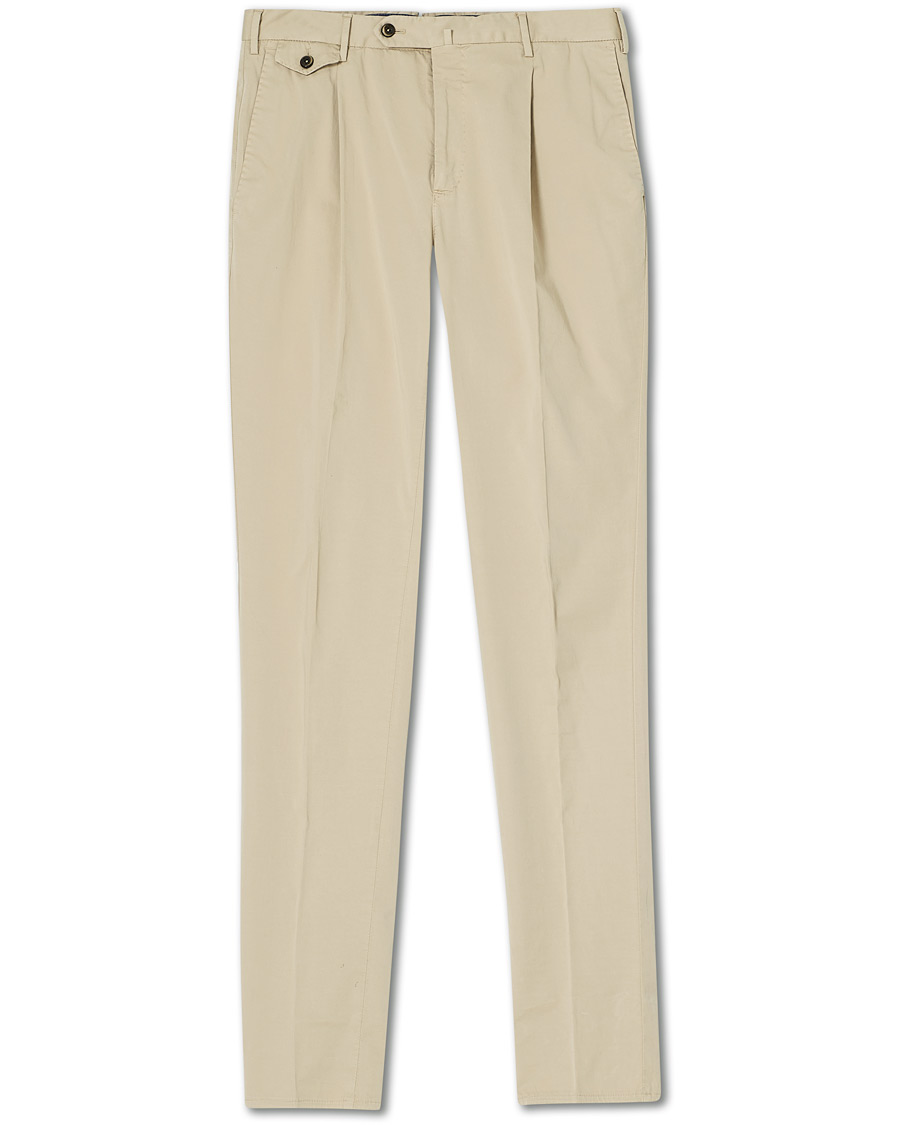 Miehet |  | PT01 | Gentleman Fit Cotton Trousers Beige