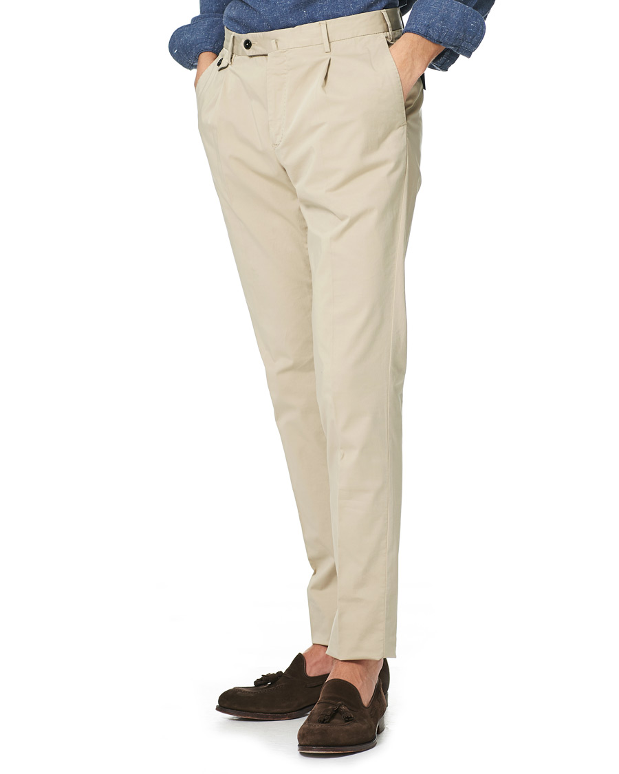 Mies |  | PT01 | Gentleman Fit Cotton Trousers Beige
