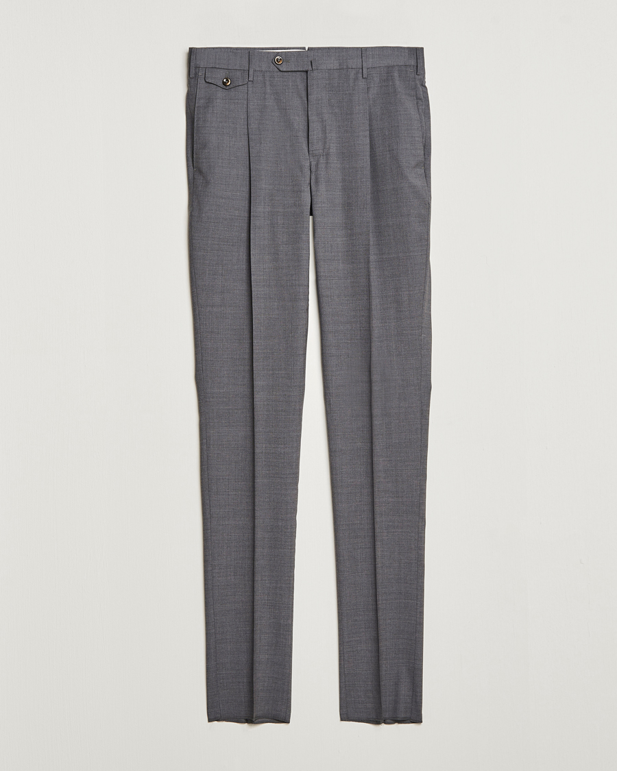 Mies | Housut | PT01 | Gentleman Fit Wool Trousers Medium Grey