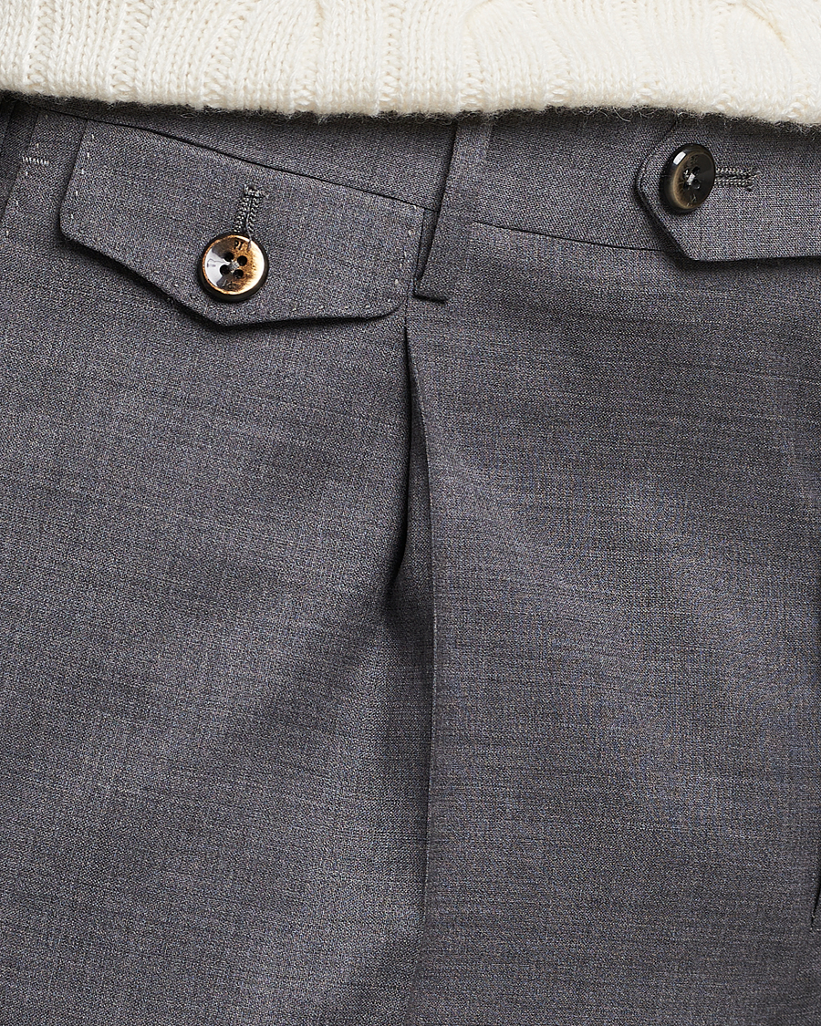 Mies | Housut | PT01 | Gentleman Fit Wool Trousers Medium Grey