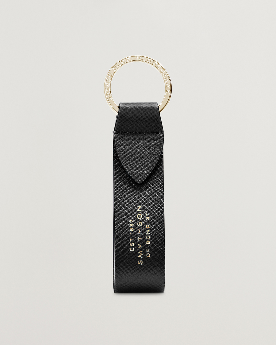 Mies | Avaimenperät | Smythson | Panama Leather Keyring Black