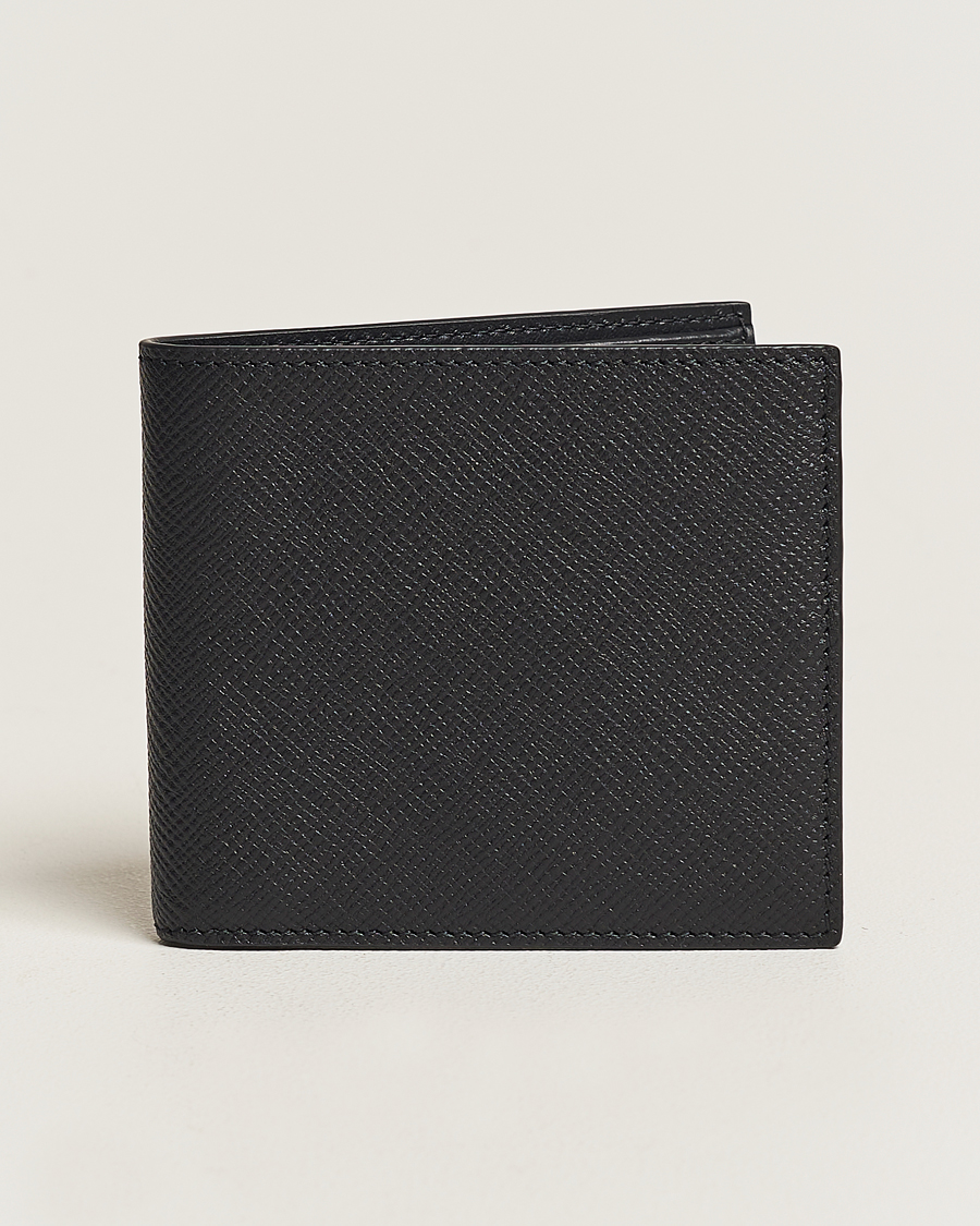 Miehet |  | Smythson | Panama 6 Card Wallet Black Leather