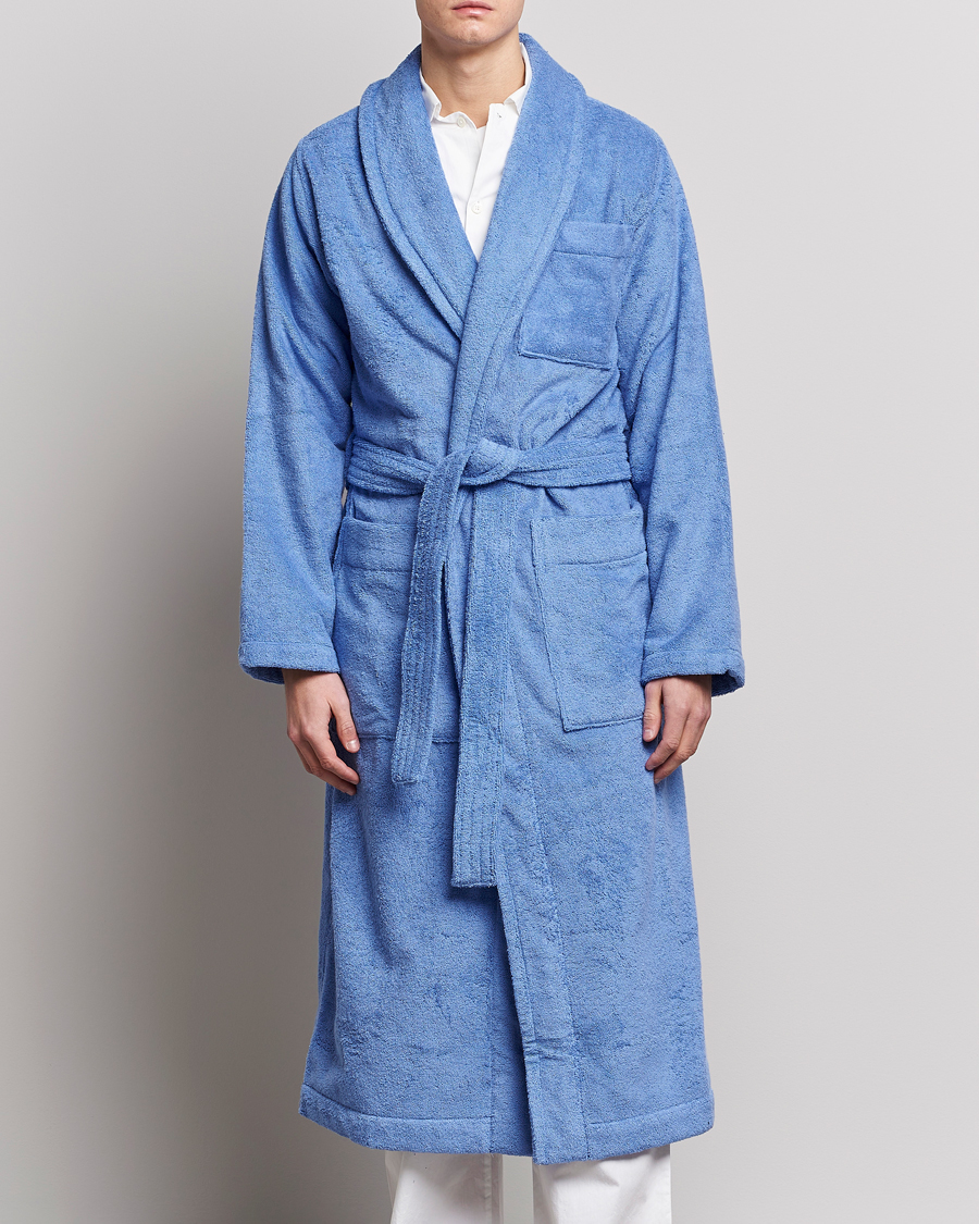 Mies | Yöpuvut ja kylpytakit | Tekla | Organic Terry Classic Bathrobe Clear Blue