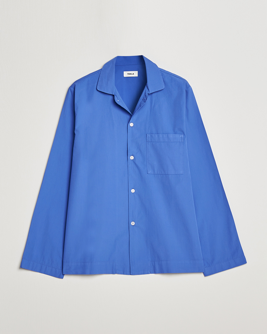 Mies | Tekla Poplin Pyjama Shirt Royal Blue | Tekla | Poplin Pyjama Shirt Royal Blue