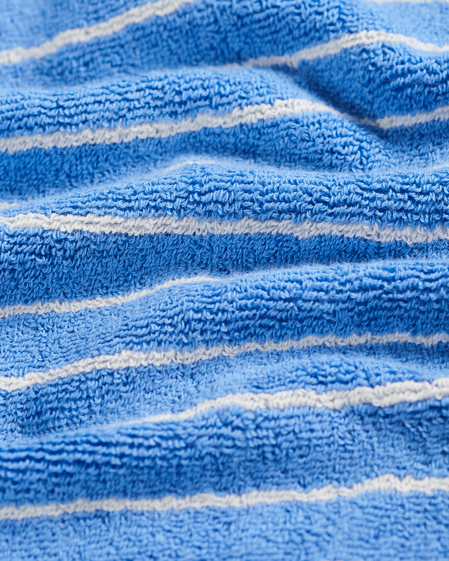 Mies | Kotiin | Tekla | Organic Terry Hand Towel Clear Blue Stripes