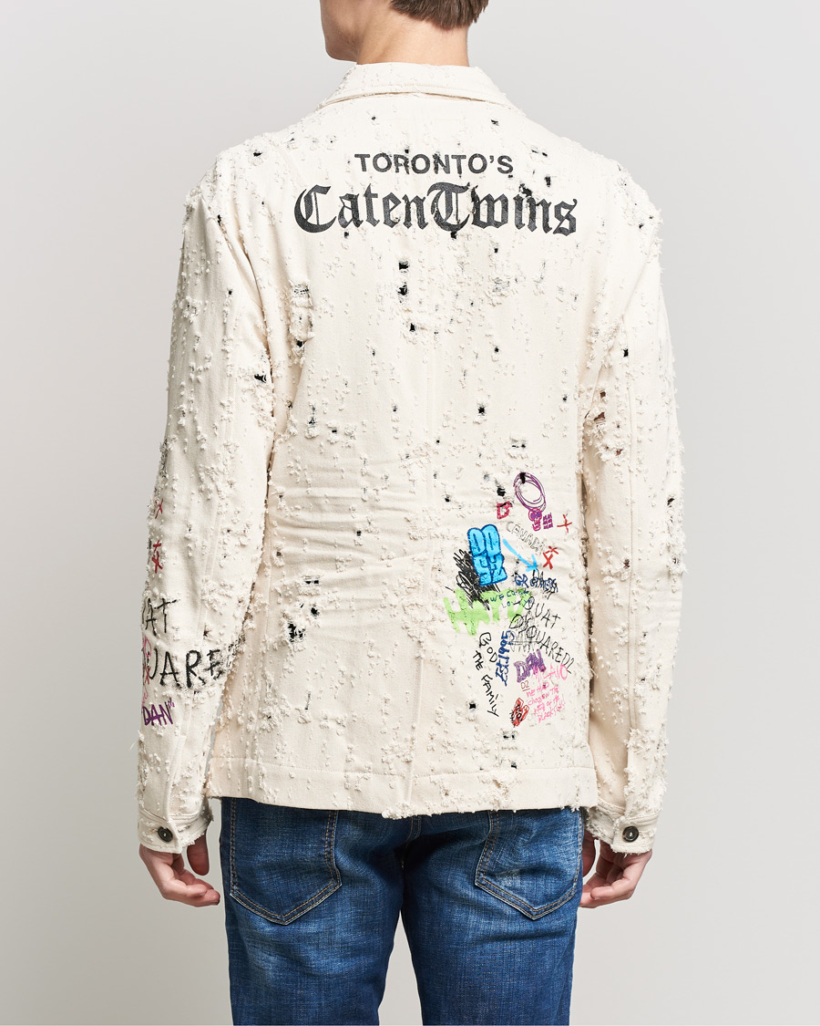 Mies | Pikkutakit | Dsquared2 | Painted Military Blazer Light Beige