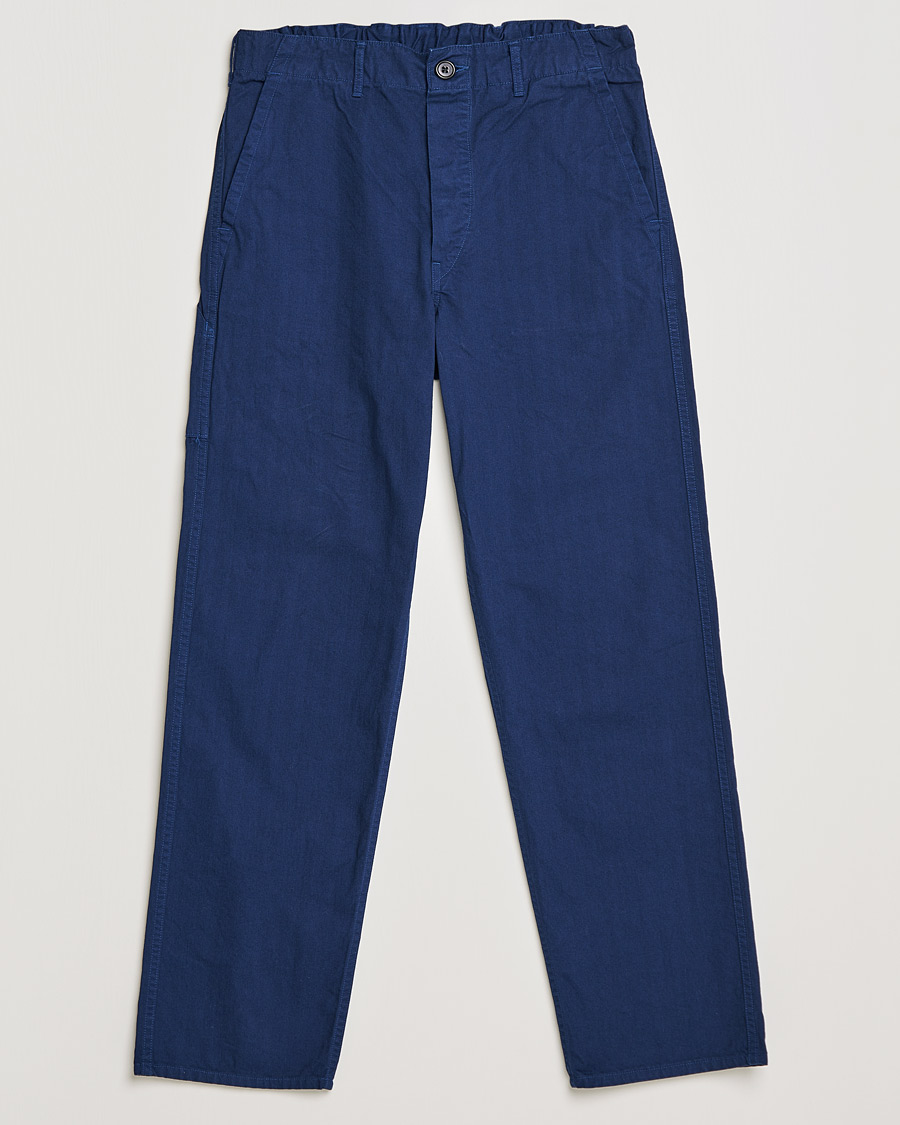 Mies | Housut | orSlow | French Work Pants Dark Blue