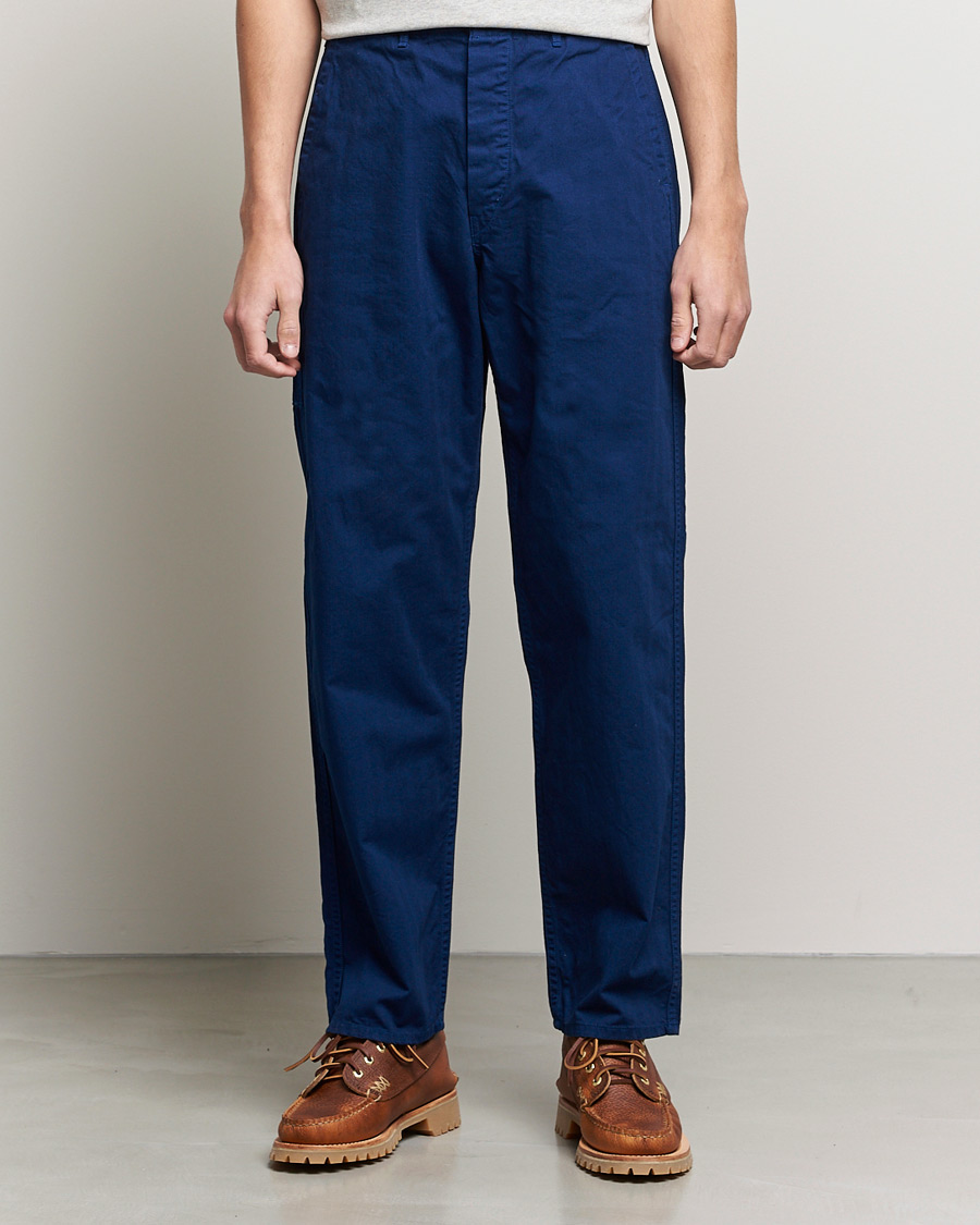 Mies | Housut | orSlow | French Work Pants Dark Blue