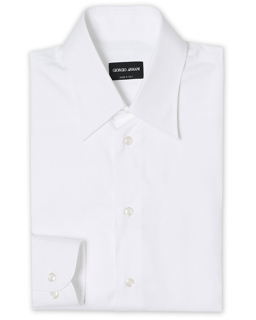 Mies | Kauluspaidat | Giorgio Armani | Classic Slim Fit Dress Shirt White