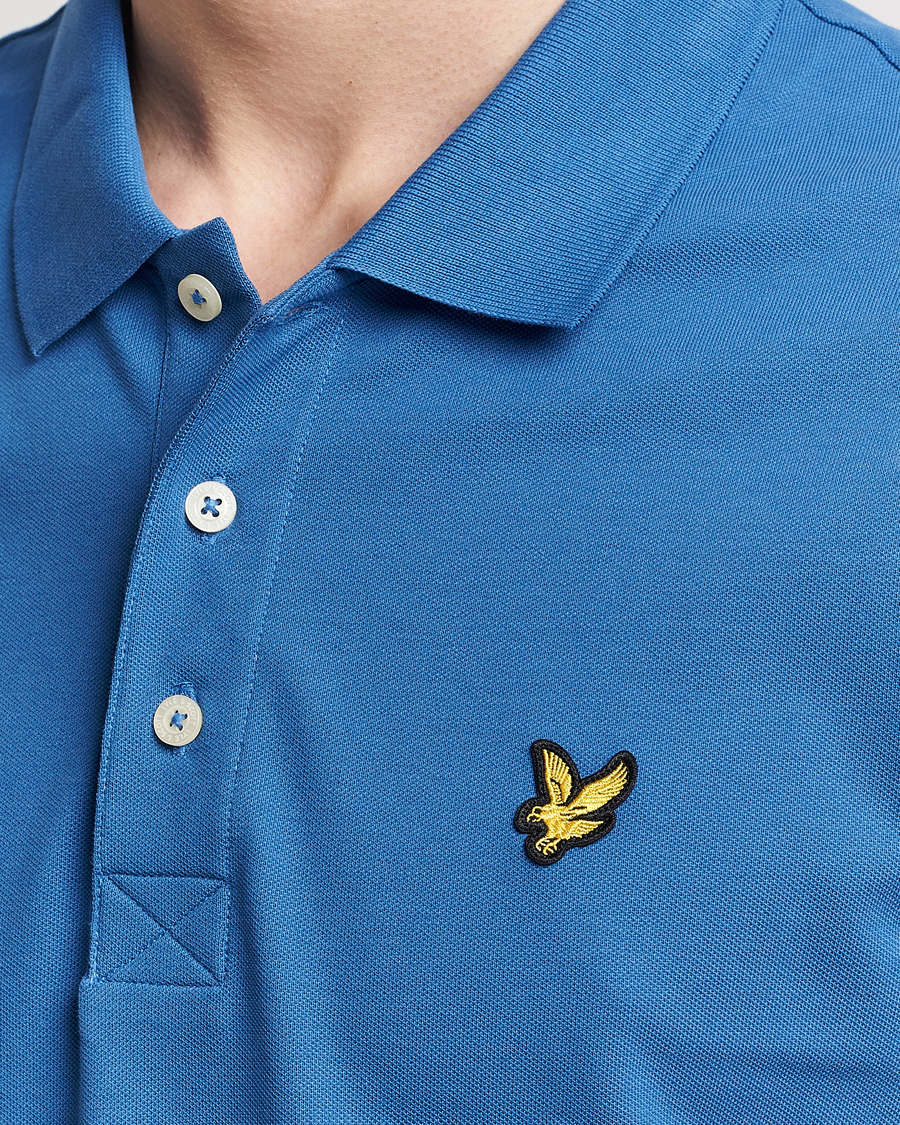 Mies | Pikeet | Lyle & Scott | Plain Pique Polo Spring Blue