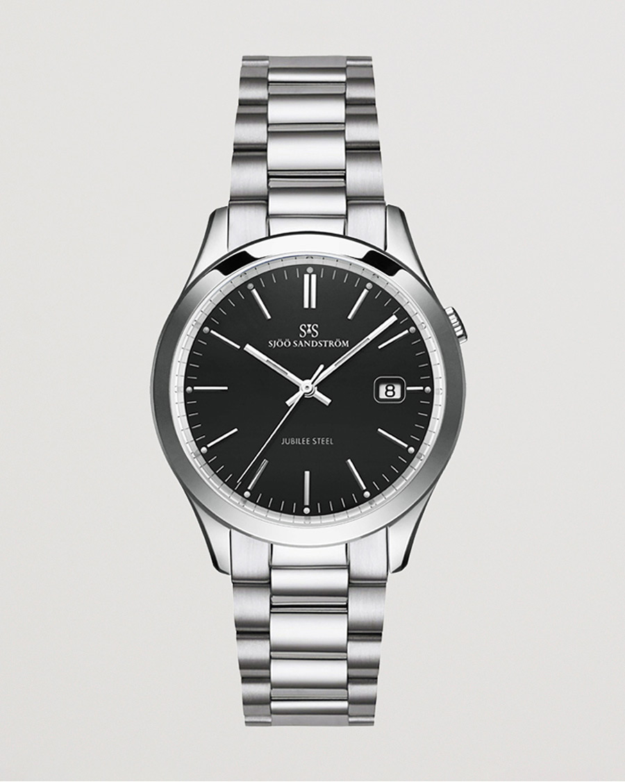 Mies | Sjöö Sandström Jubilee Steel Quartz 40mm Black/Steel | Sjöö Sandström | Jubilee Steel Quartz 40mm Black/Steel
