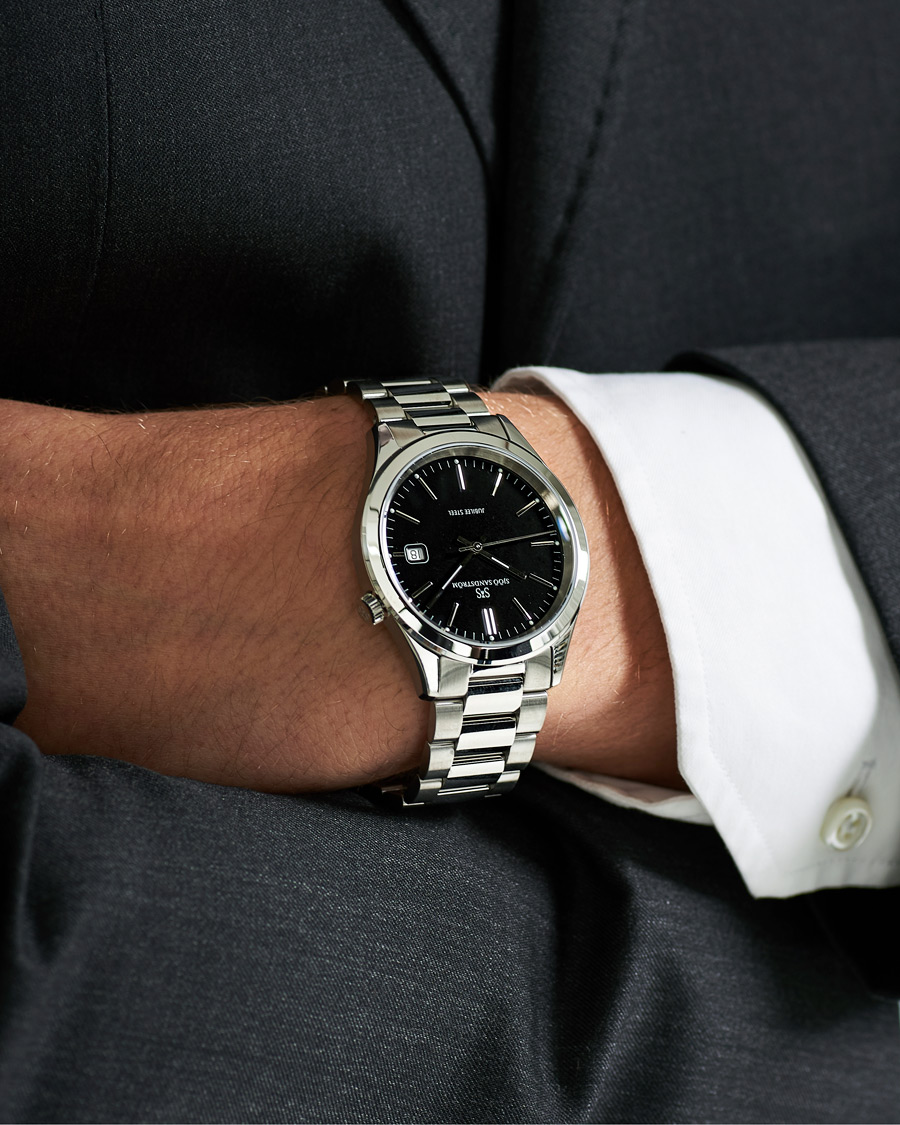 Mies | Sjöö Sandström Jubilee Steel Quartz 40mm Black/Steel | Sjöö Sandström | Jubilee Steel Quartz 40mm Black/Steel