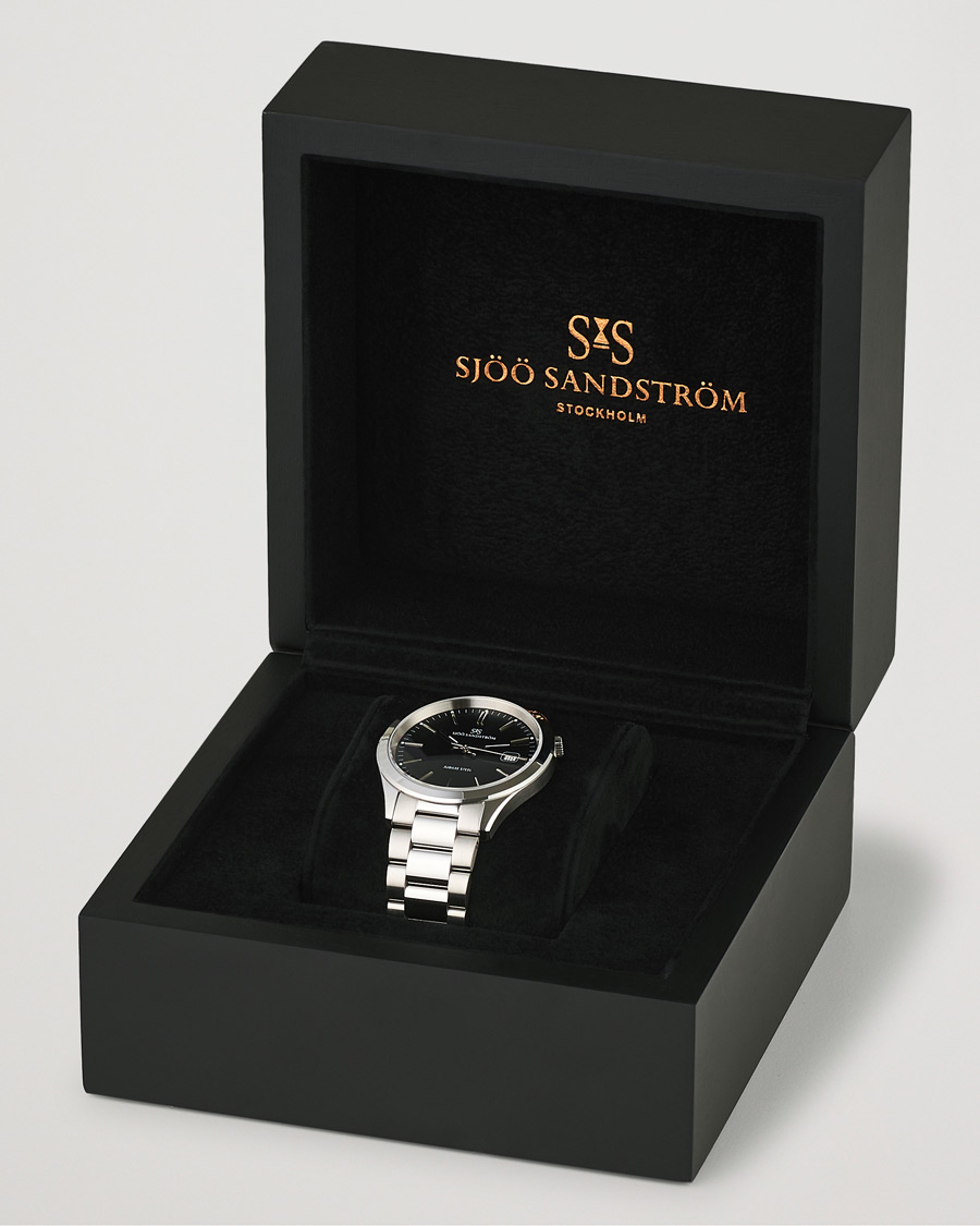 Mies | Sjöö Sandström Jubilee Steel Quartz 40mm Black/Steel | Sjöö Sandström | Jubilee Steel Quartz 40mm Black/Steel