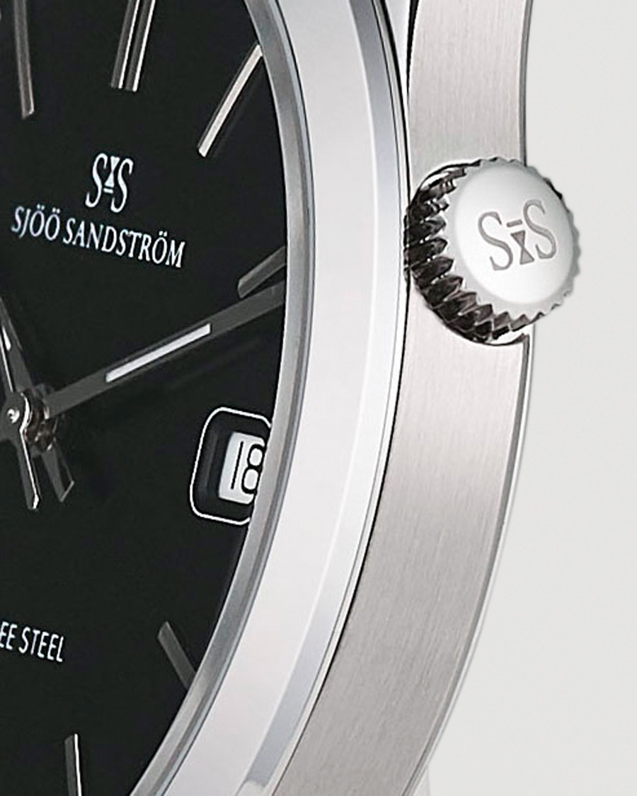 Mies | Sjöö Sandström Jubilee Steel Quartz 40mm Black/Black Calf | Sjöö Sandström | Jubilee Steel Quartz 40mm Black/Black Calf