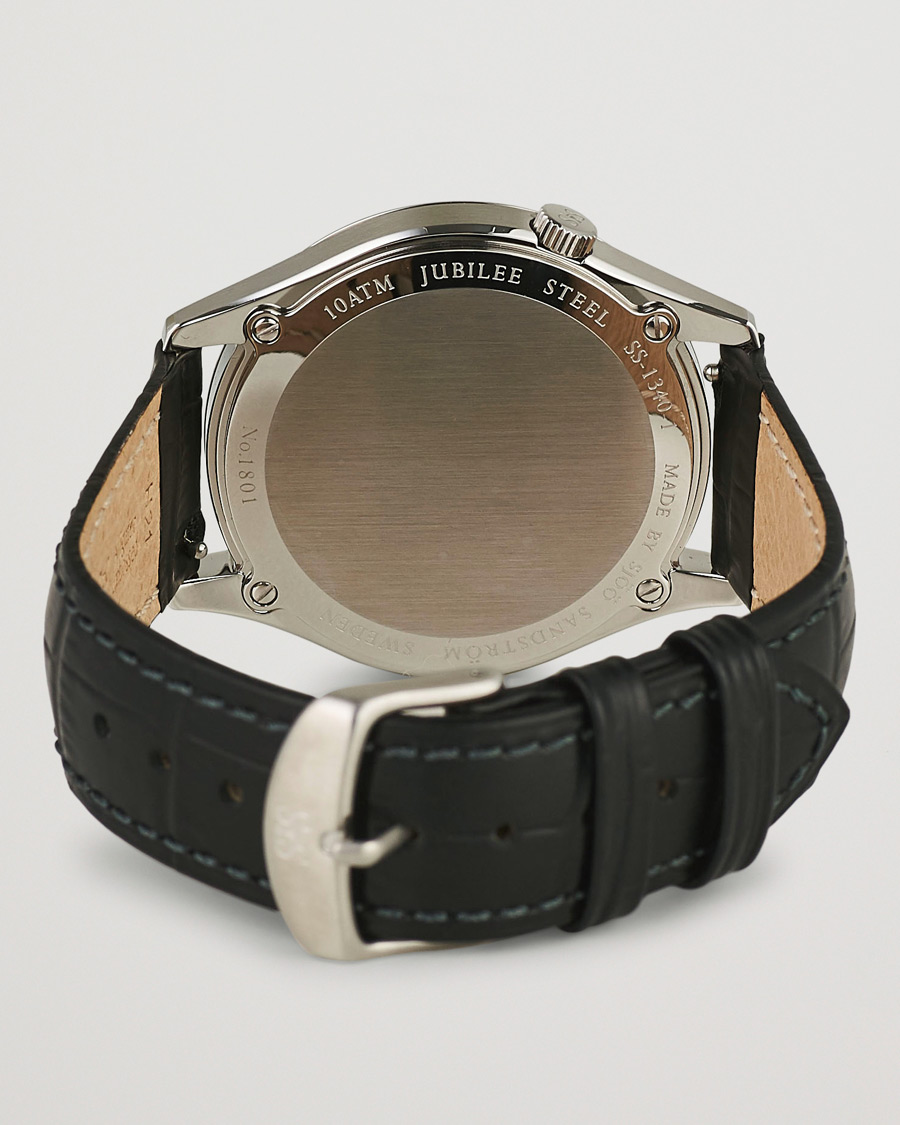 Mies | Sjöö Sandström Jubilee Steel Quartz 40mm Black/Black Calf | Sjöö Sandström | Jubilee Steel Quartz 40mm Black/Black Calf