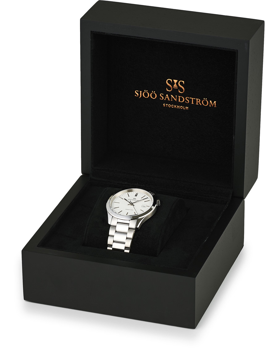 Mies | Sjöö Sandström Jubilee Steel Quartz 40mm White/Steel | Sjöö Sandström | Jubilee Steel Quartz 40mm White/Steel
