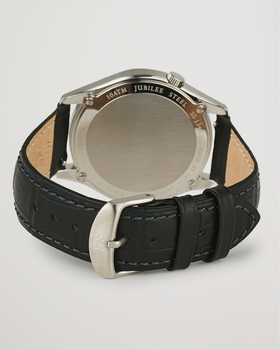 Mies | Sjöö Sandström Jubilee Steel Quartz 40mm White/Black Calf | Sjöö Sandström | Jubilee Steel Quartz 40mm White/Black Calf