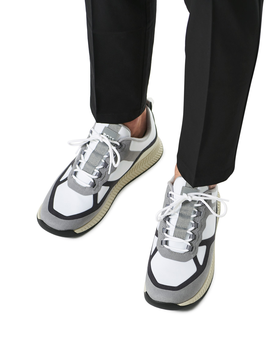 Mies | BOSS Titanium Running Lymx Sneaker Open White | BOSS BLACK | BOSS Titanium Running Lymx Sneaker Open White