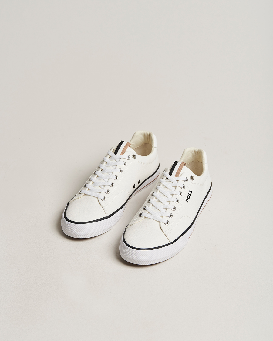 Mies | Tennarit | BOSS BLACK | Aiden Canvas Sneaker White