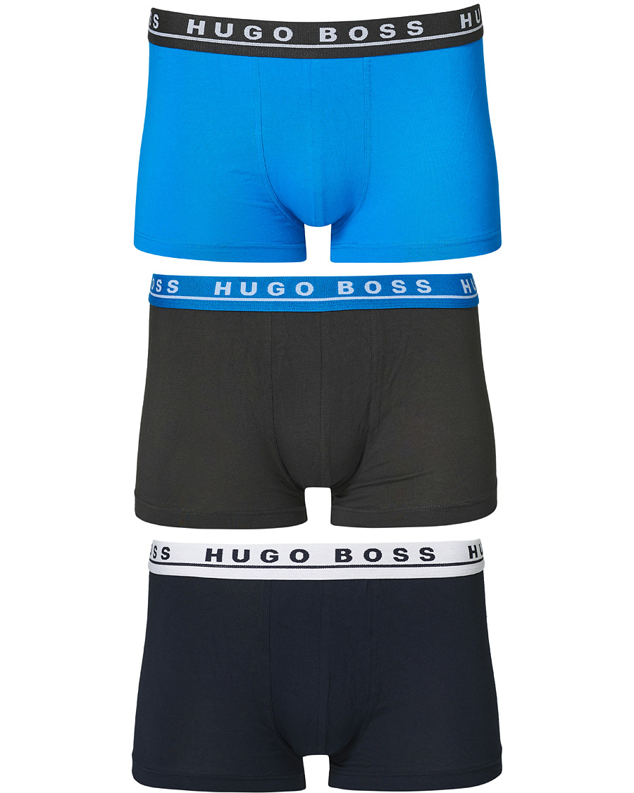 Miehet |  | BOSS | 3-Pack Trunk Boxer Shorts Grey/Navy/Blue