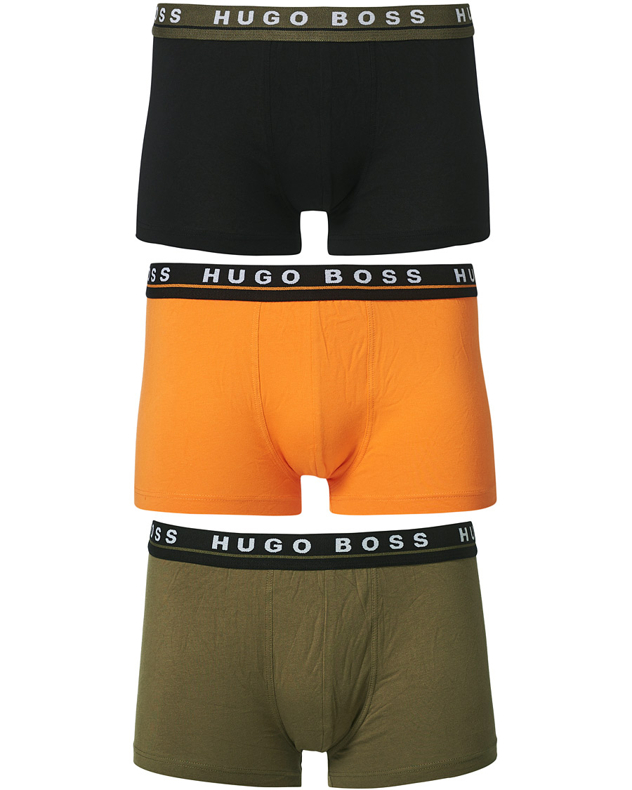 Miehet |  | BOSS | 3-Pack Trunk Boxer Shorts Black/Orange/Green