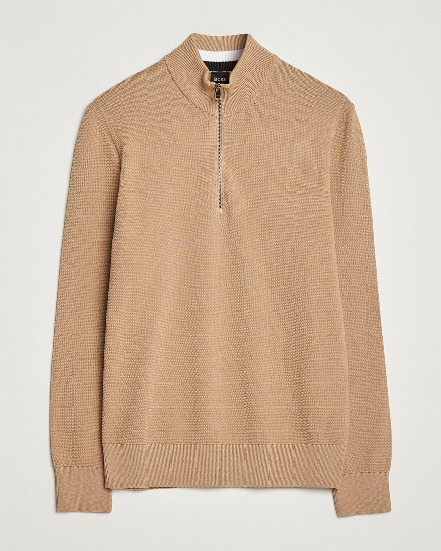 Mies | Puserot | BOSS BLACK | Ebrando Half-Zip Medium Beige