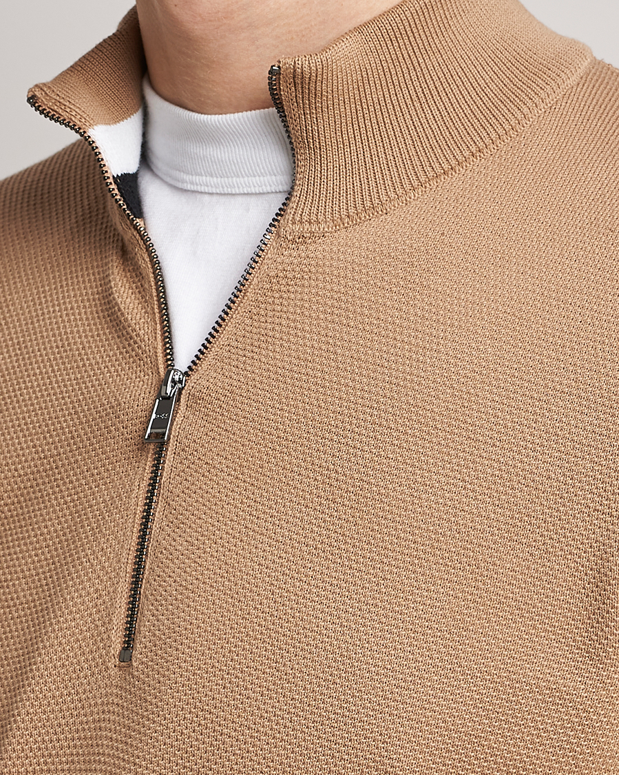 Mies | Puserot | BOSS BLACK | Ebrando Half-Zip Medium Beige