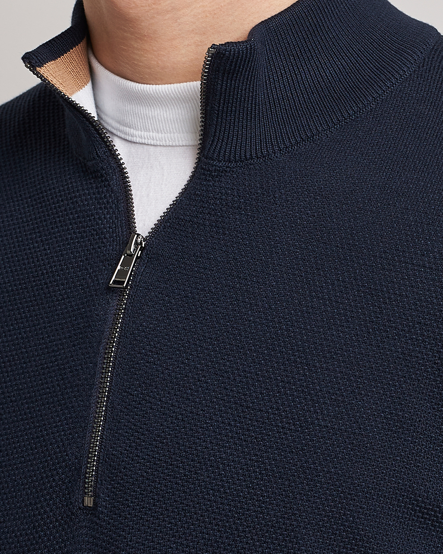 Mies | Puserot | BOSS BLACK | Ebrando Half-Zip Dark Blue
