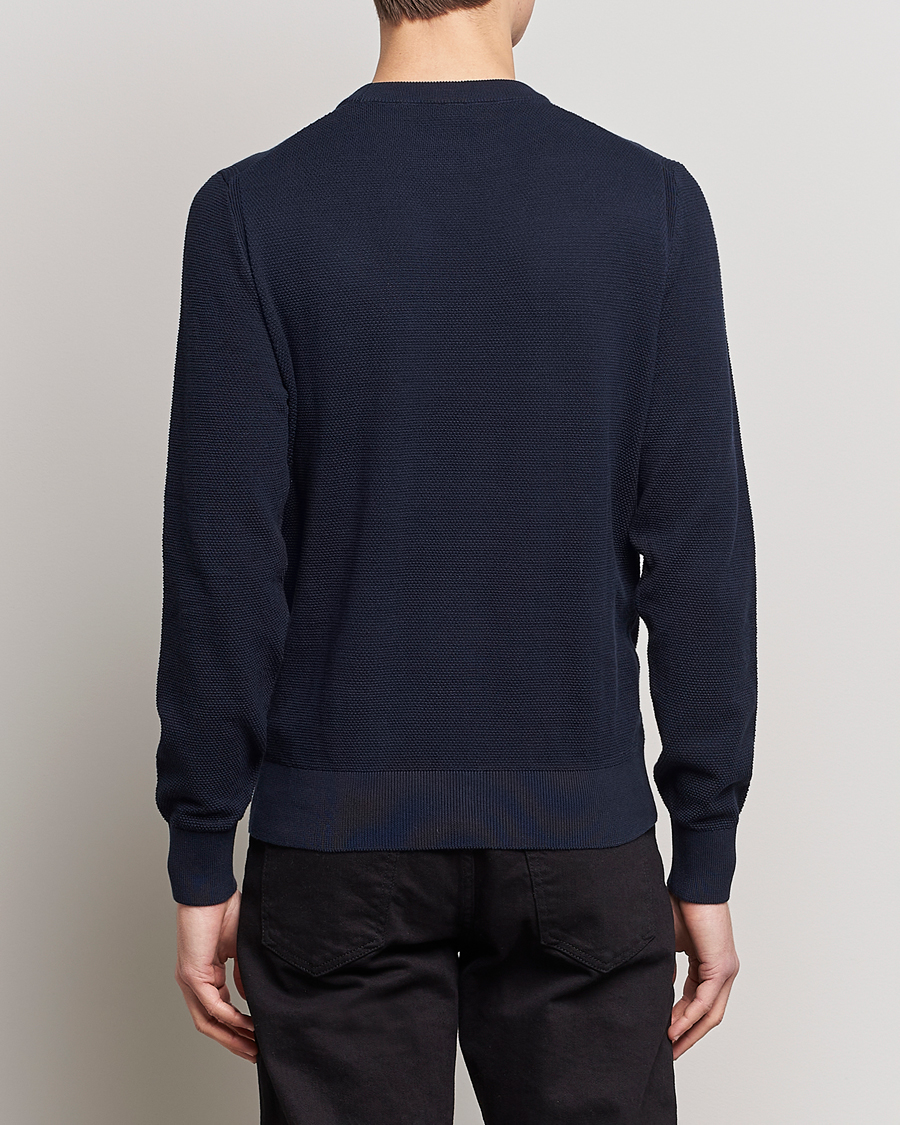Mies | Puserot | BOSS BLACK | Ecaio Knitted Structured Sweater Dark Blue