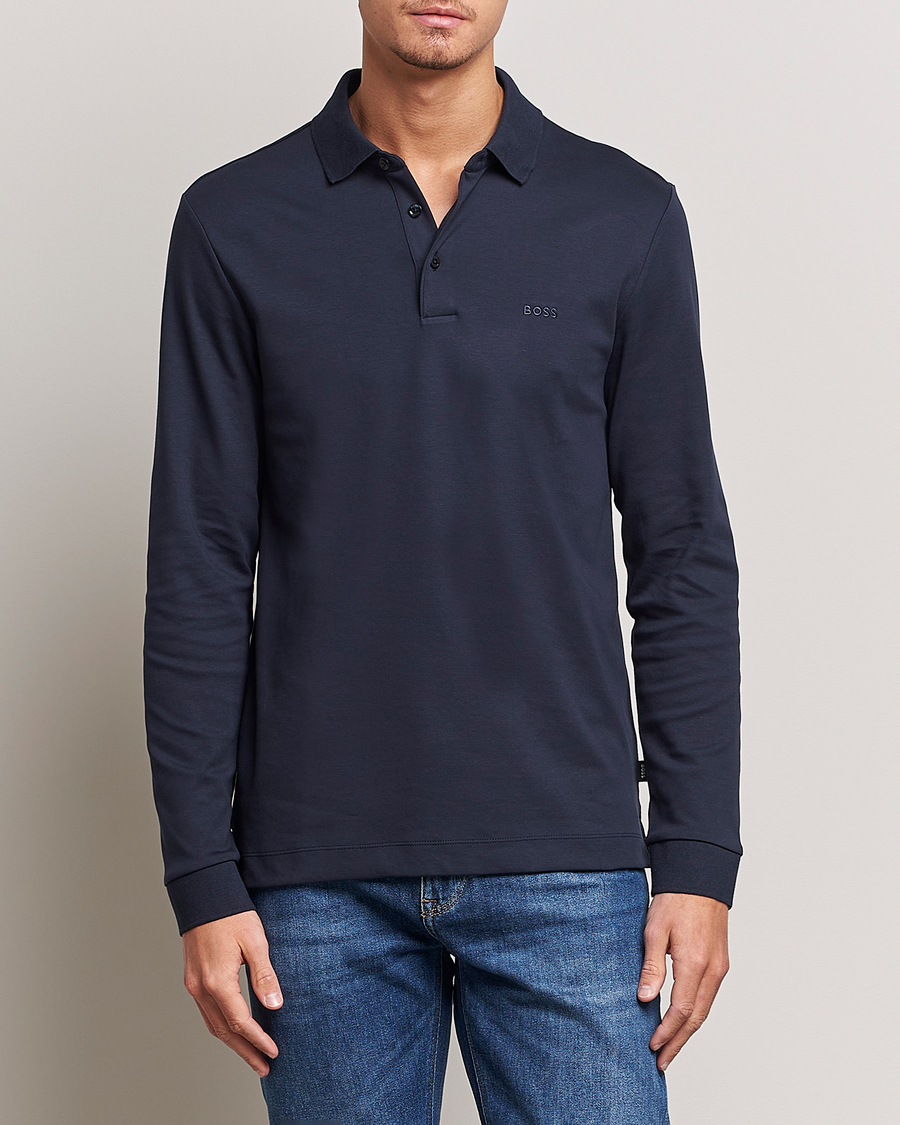 Mies |  | BOSS BLACK | Pado Knitted Polo Shirt Dark Blue