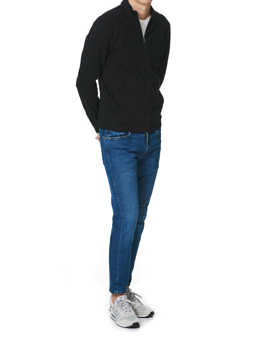 Mies |  | BOSS | Skiles Knitted Full-Zip Sweater Black
