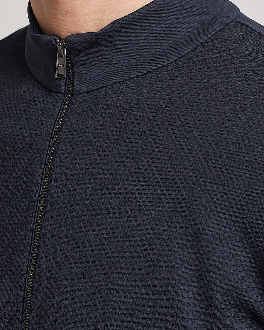 Mies | Puserot | BOSS BLACK | Skiles Knitted Full-Zip Sweater Dark Blue