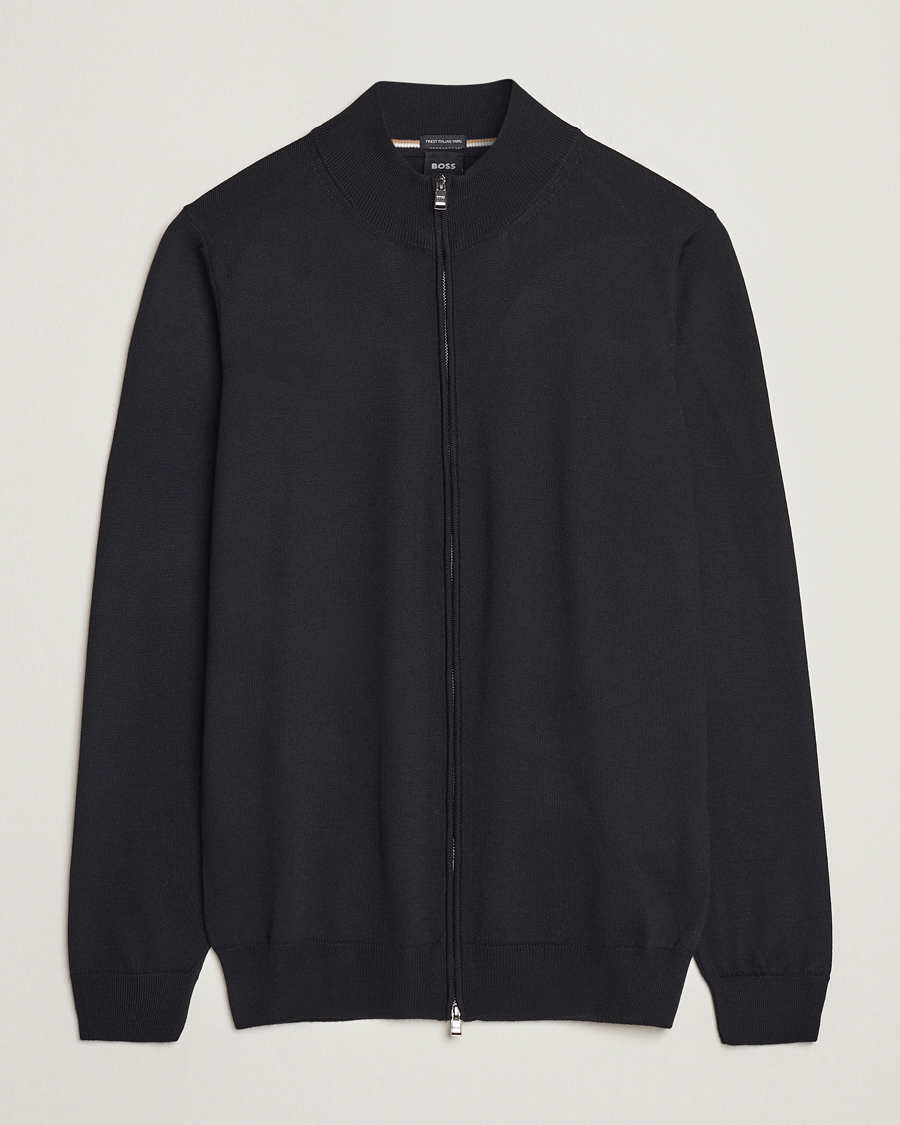 Mies | Puserot | BOSS BLACK | Balonso Full-Zip Sweater Black