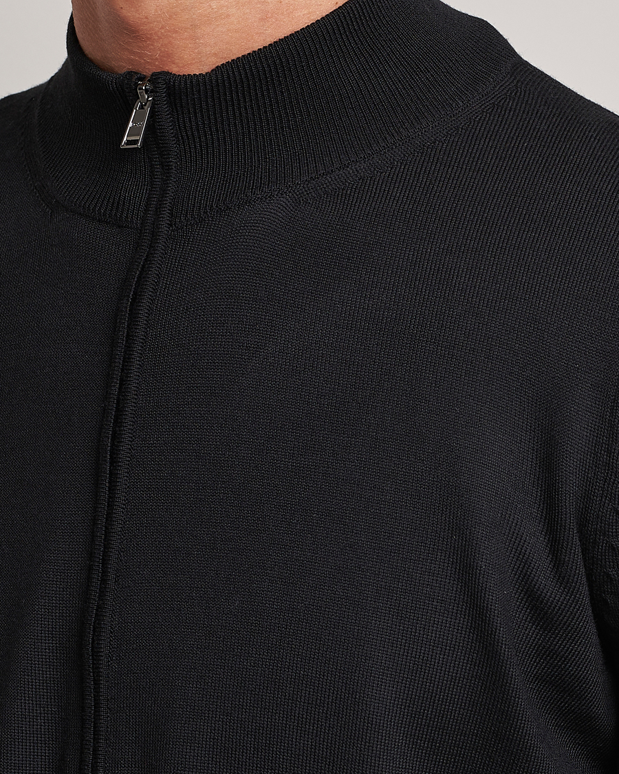 Mies | Puserot | BOSS BLACK | Balonso Full-Zip Sweater Black