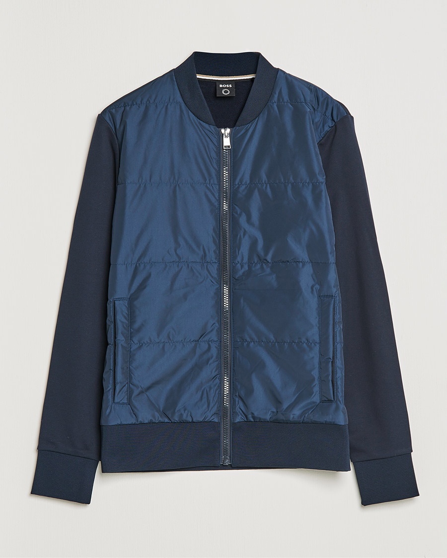 Mies | Takit | BOSS BLACK | BOSS Skiles Hybrid Bomber Jacket Dark Blue