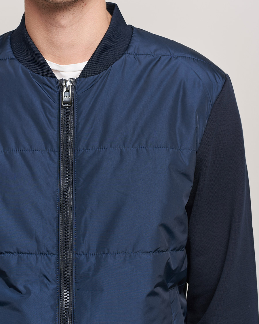 Mies | Takit | BOSS BLACK | BOSS Skiles Hybrid Bomber Jacket Dark Blue