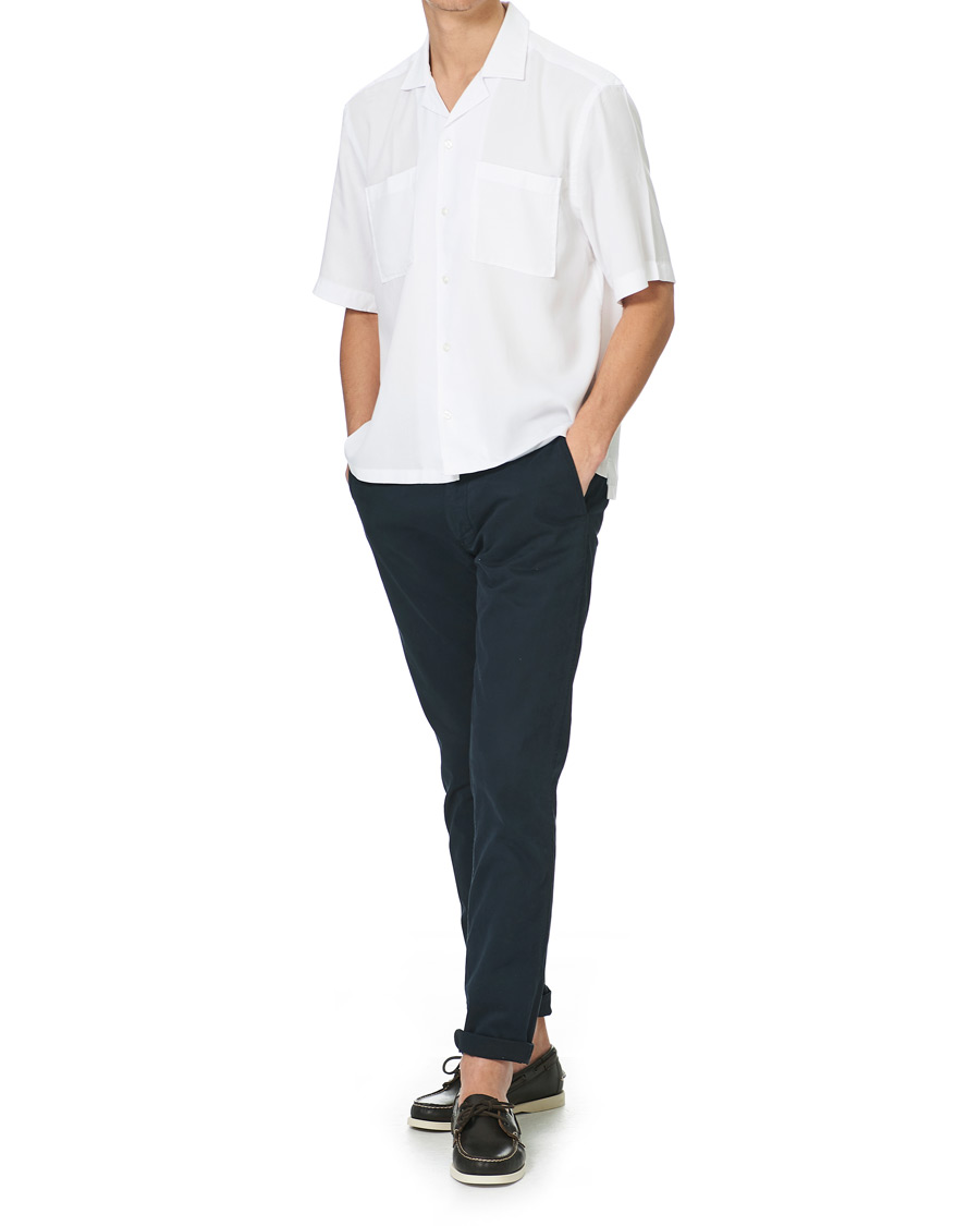 Mies | Kauluspaidat | BOSS BLACK | BOSS Lars Resort Collar Short Sleeve Shirt White