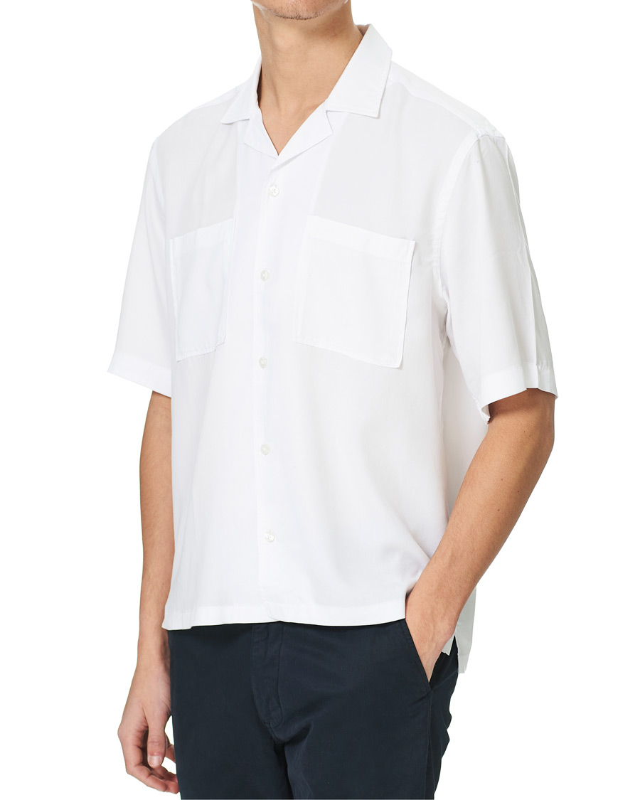 Mies | Kauluspaidat | BOSS BLACK | BOSS Lars Resort Collar Short Sleeve Shirt White
